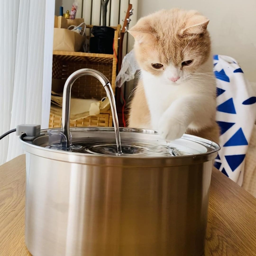 Pre-Owned KittySpout MFM001 Stainless Steel Cat Water Fountain, 3.2L