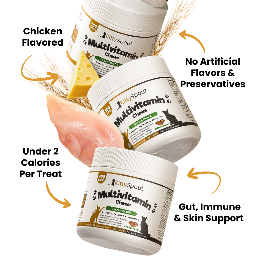 Masticables multivitamínicos KittySpout - Suministro para 30 días