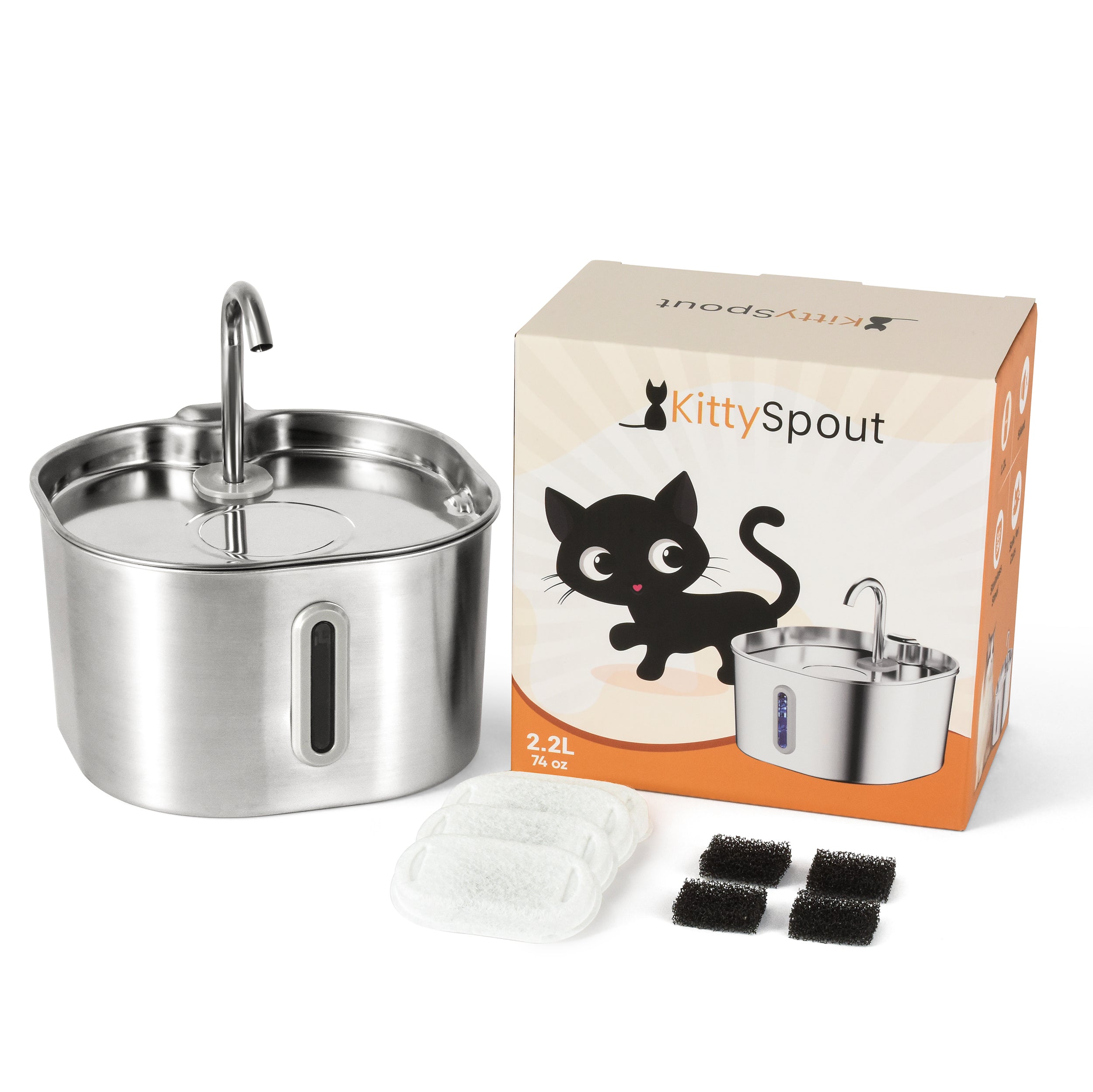 The KittySpout™ - 2.2L Fountain — <br>2–month Kit