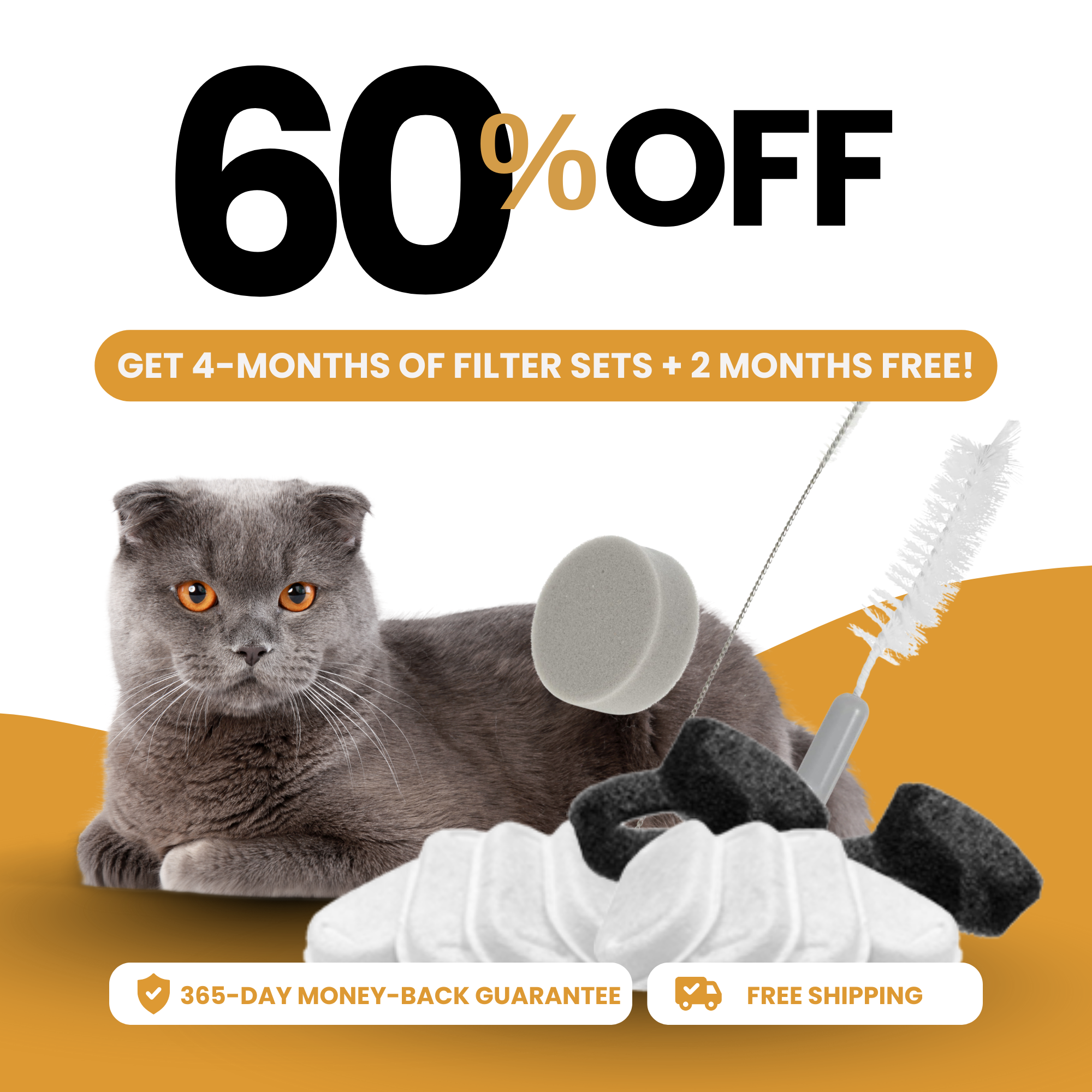 8 filtri KittySpout™ - 8 mesi di fornitura